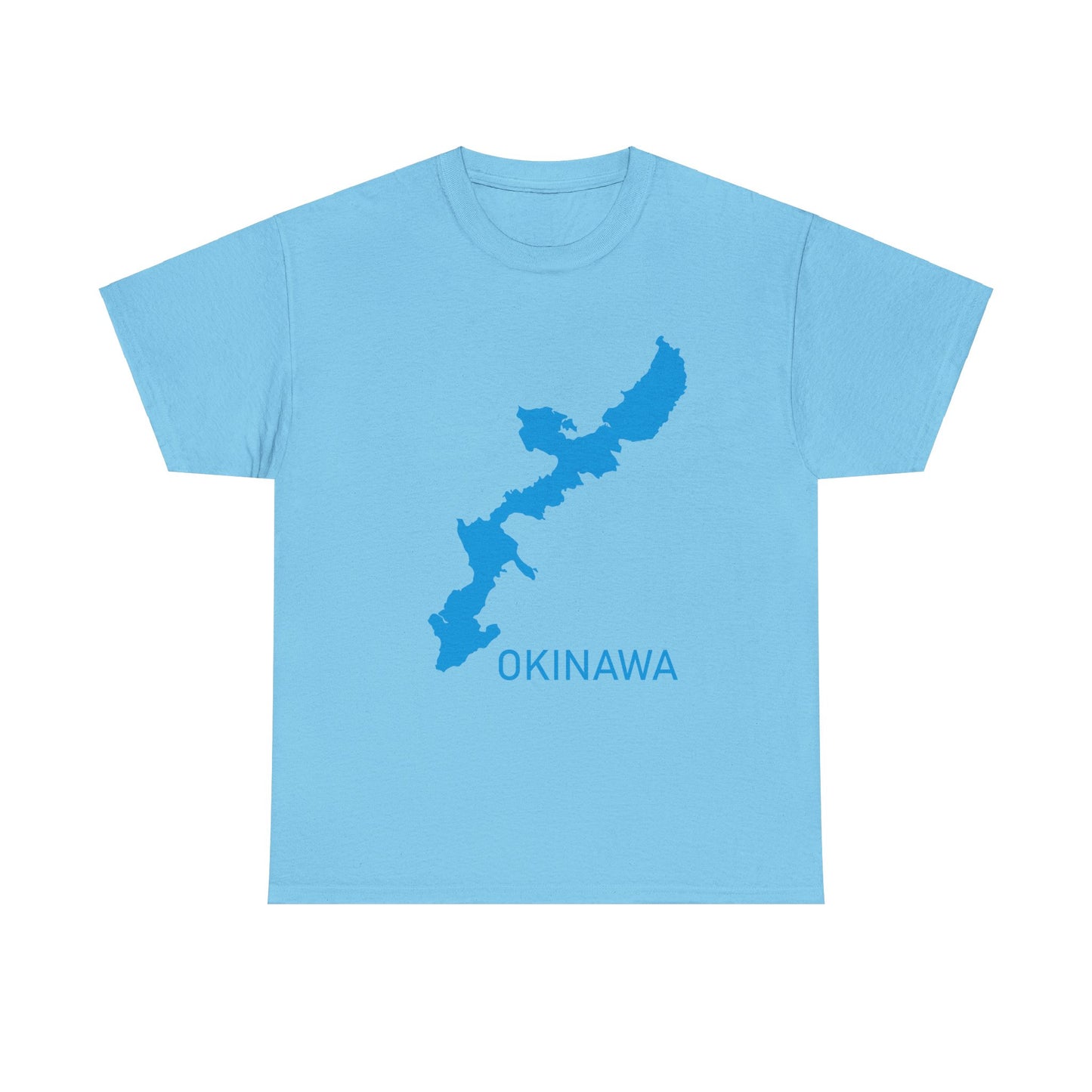 Okinawa Japan map Ryukyu Island Unisex Heavy Cotton Tee