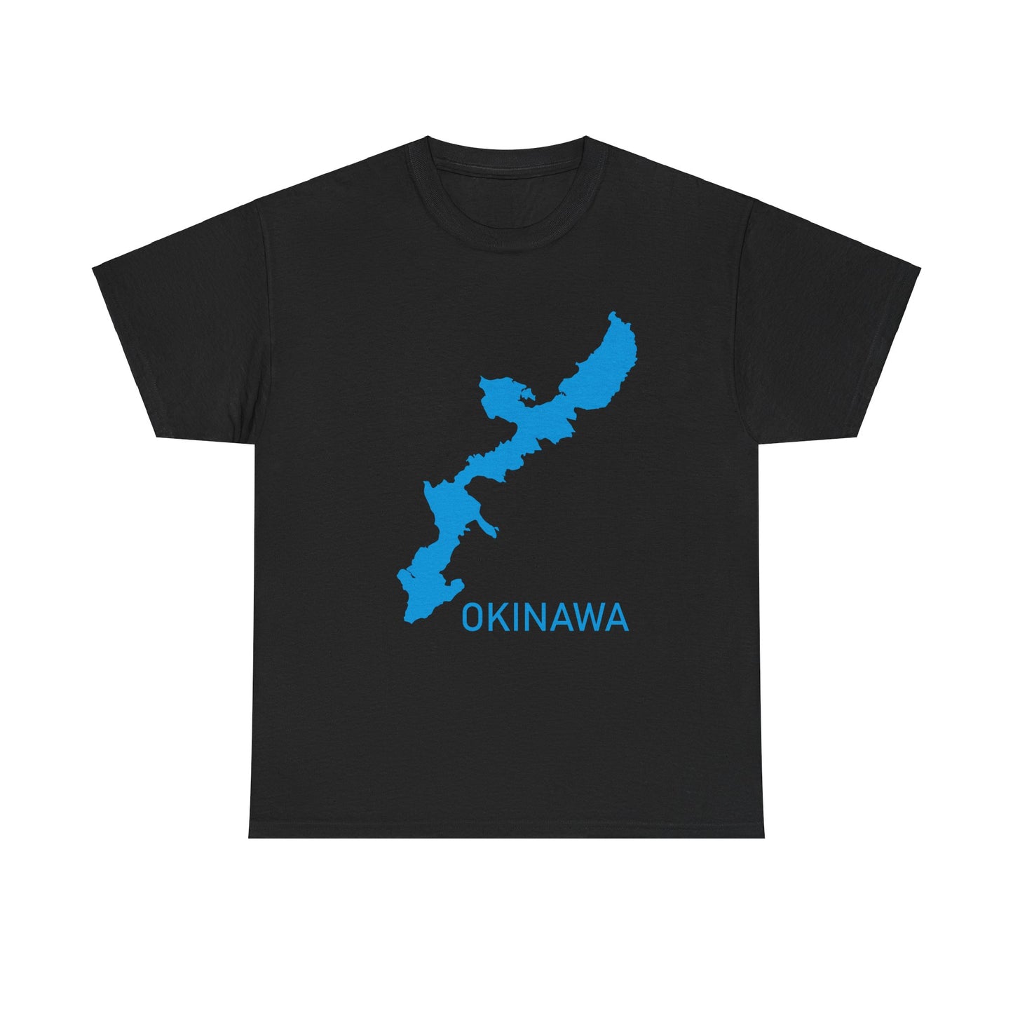 Okinawa Japan map Ryukyu Island Unisex Heavy Cotton Tee