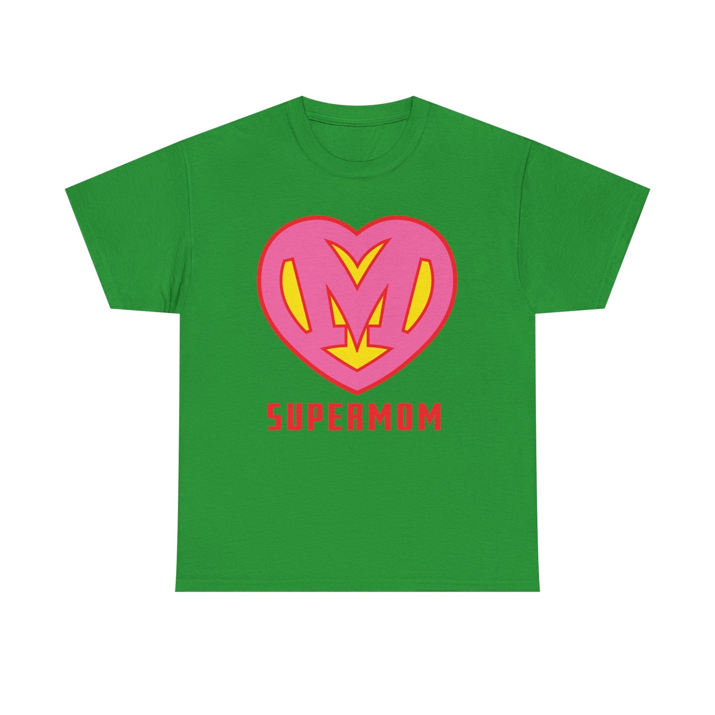 Pink Super Mom 'S' Logo - Custom Heroine Gift, Mother's Day, Shareable! Unisex Heavy Cotton Tee