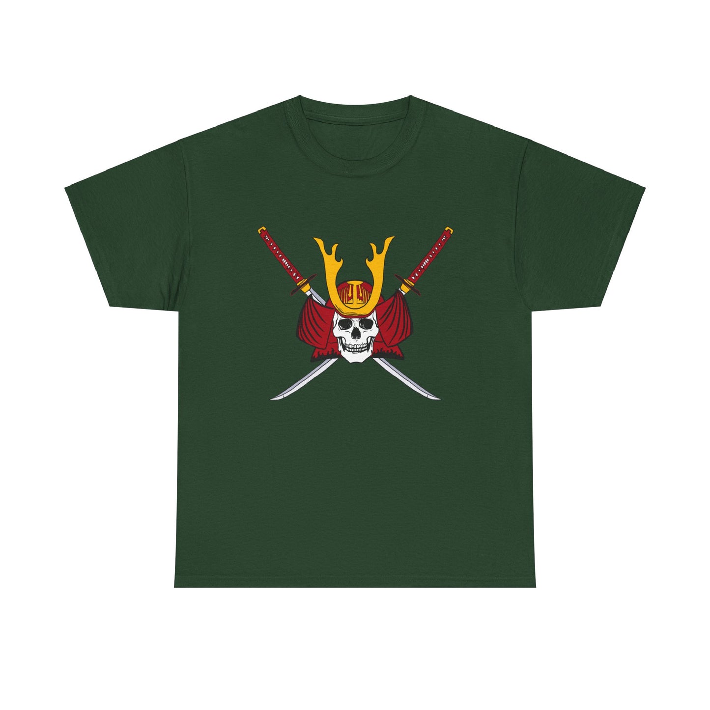 Japanese Culture Samurai Bushido Ronin Pirate Flag Unisex Heavy Cotton Tee