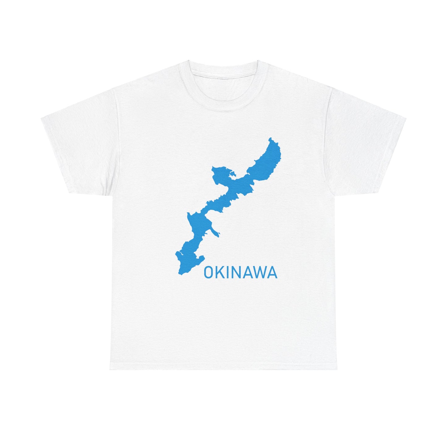 Okinawa Japan map Ryukyu Island Unisex Heavy Cotton Tee