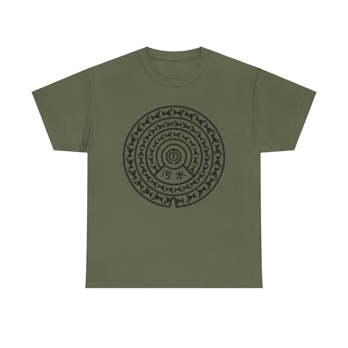 Japan manhole art Okinawa Japan Naha City 那覇 沖縄 魚マンホール Manhole Unisex Cotton T-Shirt