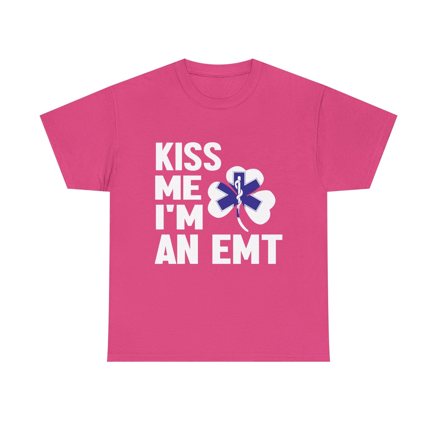 Kiss Me, I'm an EMT! St. Patrick's Day Unisex Heavy Cotton Tee