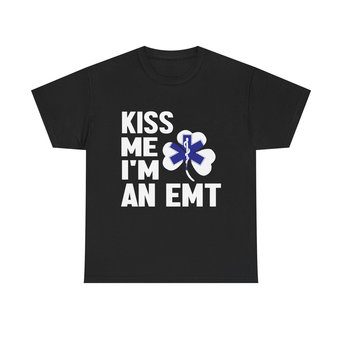 Kiss Me, I'm an EMT! St. Patrick's Day Unisex Heavy Cotton Tee