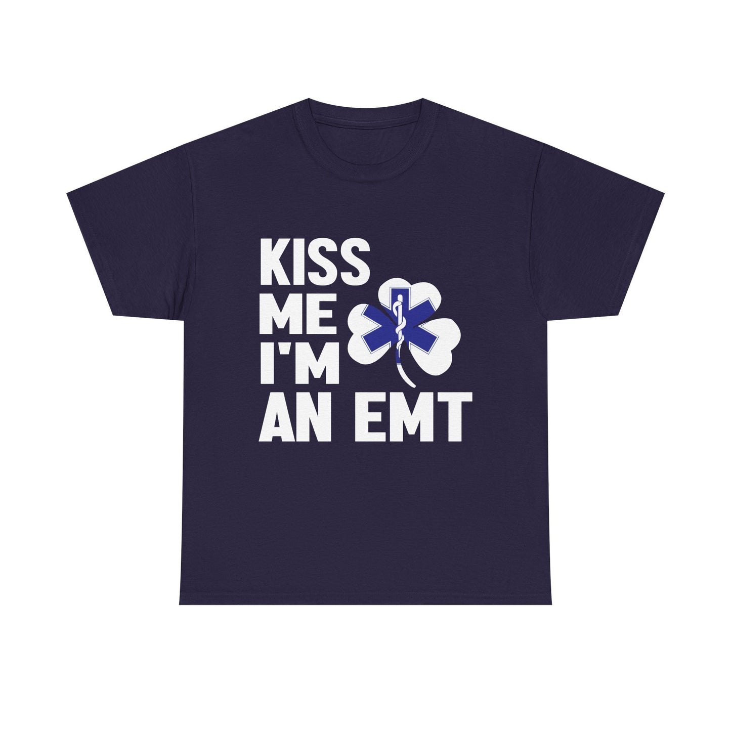 Kiss Me, I'm an EMT! St. Patrick's Day Unisex Heavy Cotton Tee