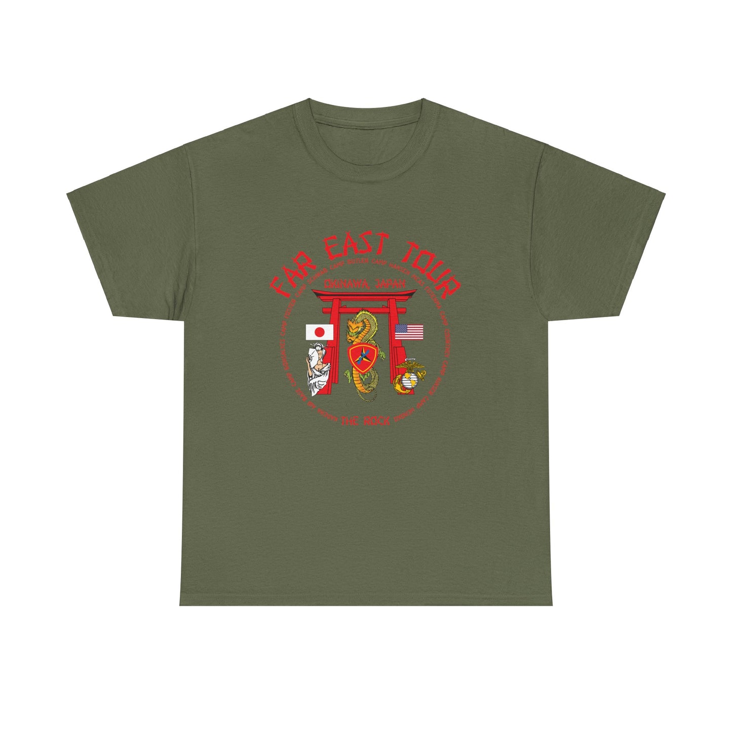 Far East Tour Okinawa Japan Unisex Heavy Cotton Tee