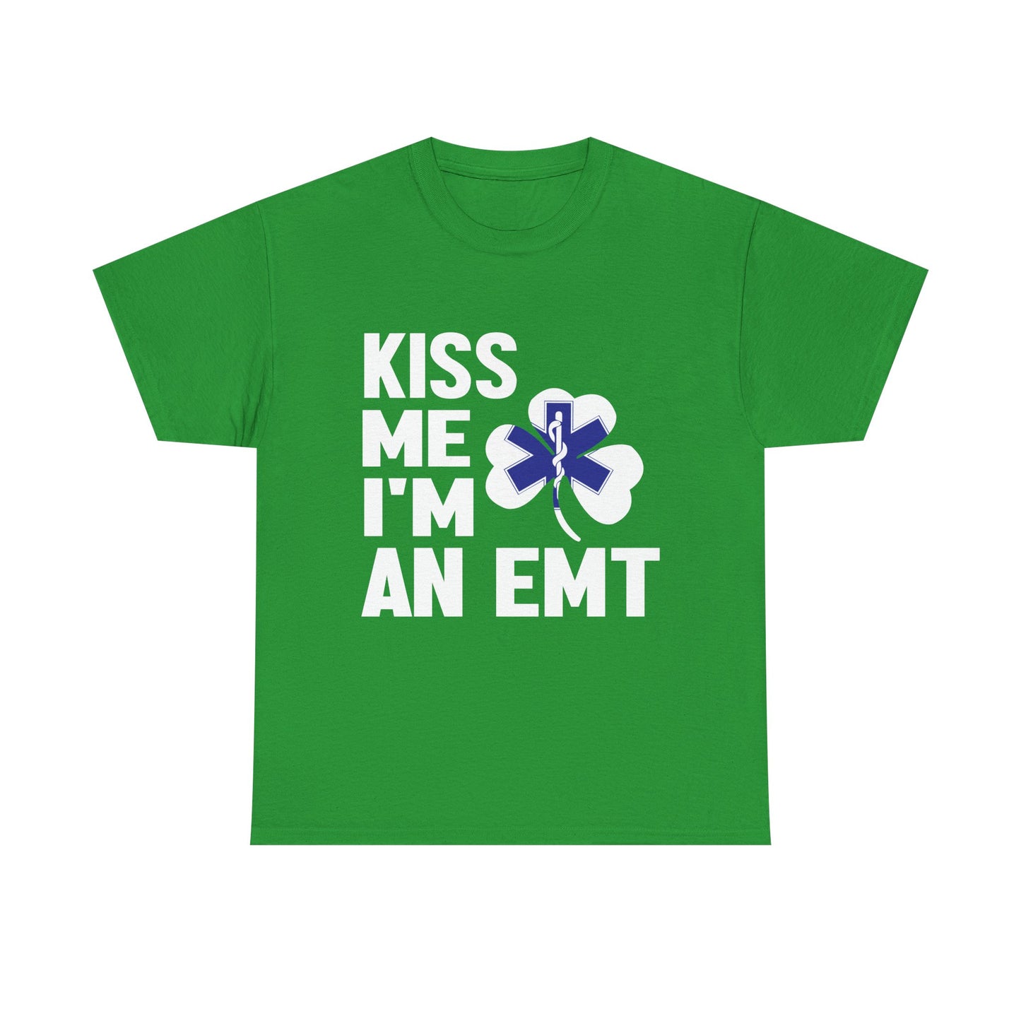 Kiss Me, I'm an EMT! St. Patrick's Day Unisex Heavy Cotton Tee