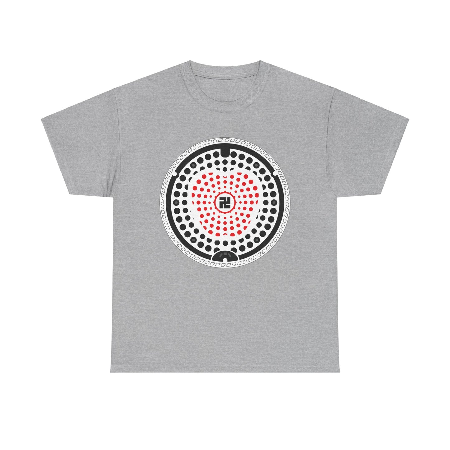 Hirosaki Apple Manhole Cover A Bite of History Unisex Heavy Cotton Tee