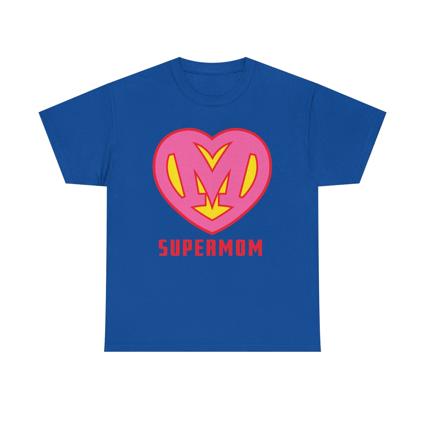 Pink Super Mom 'S' Logo - Custom Heroine Gift, Mother's Day, Shareable! Unisex Heavy Cotton Tee