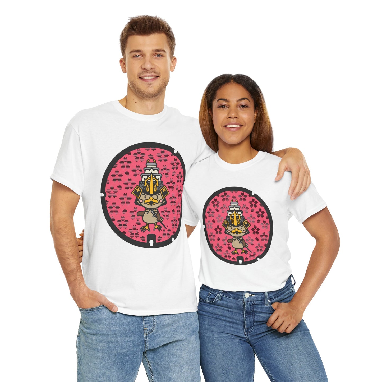 Sakura đ¸ Manhole Madness! đ¸ Aomori Japan Unisex Heavy Cotton Tee