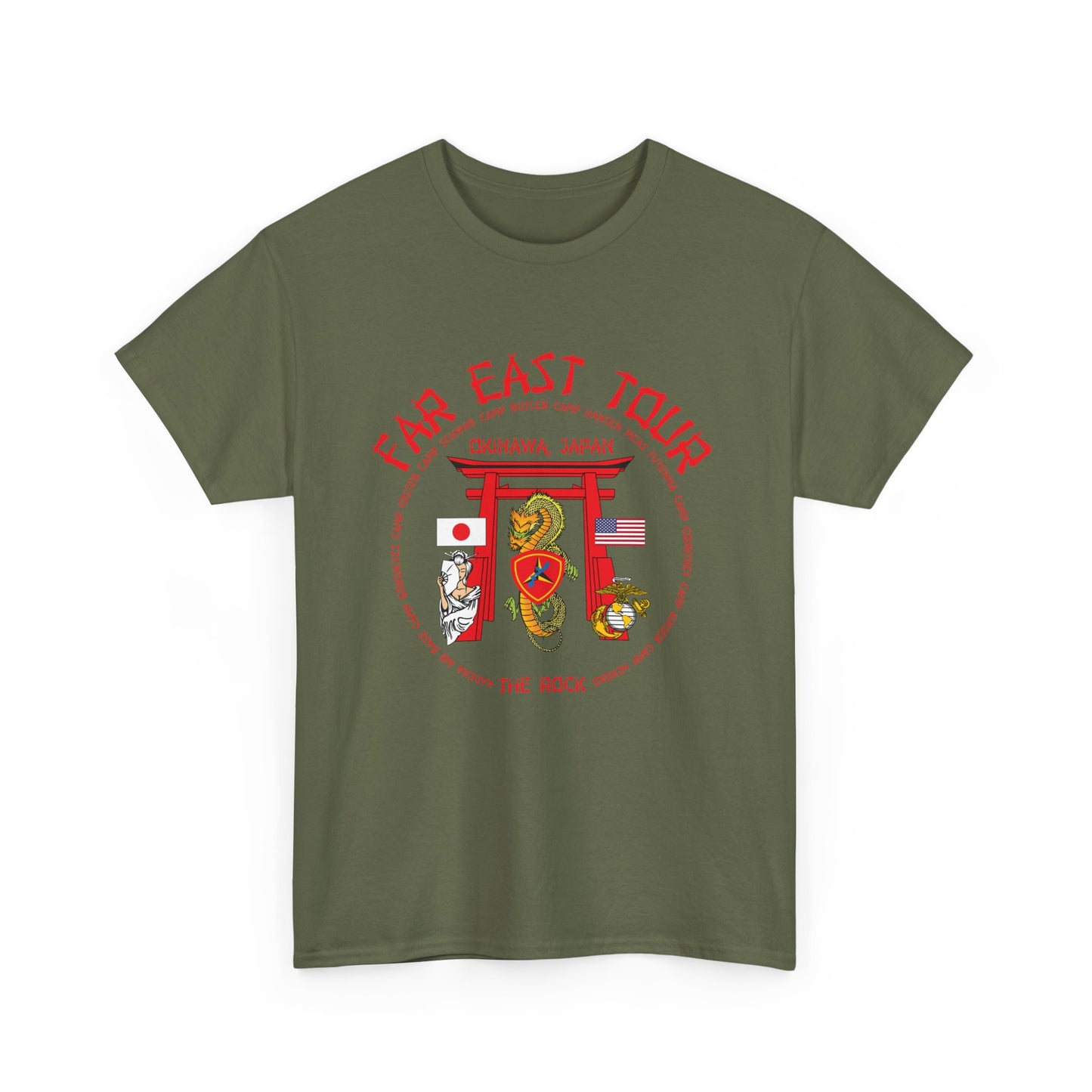 Far East Tour Okinawa Japan Unisex Heavy Cotton Tee