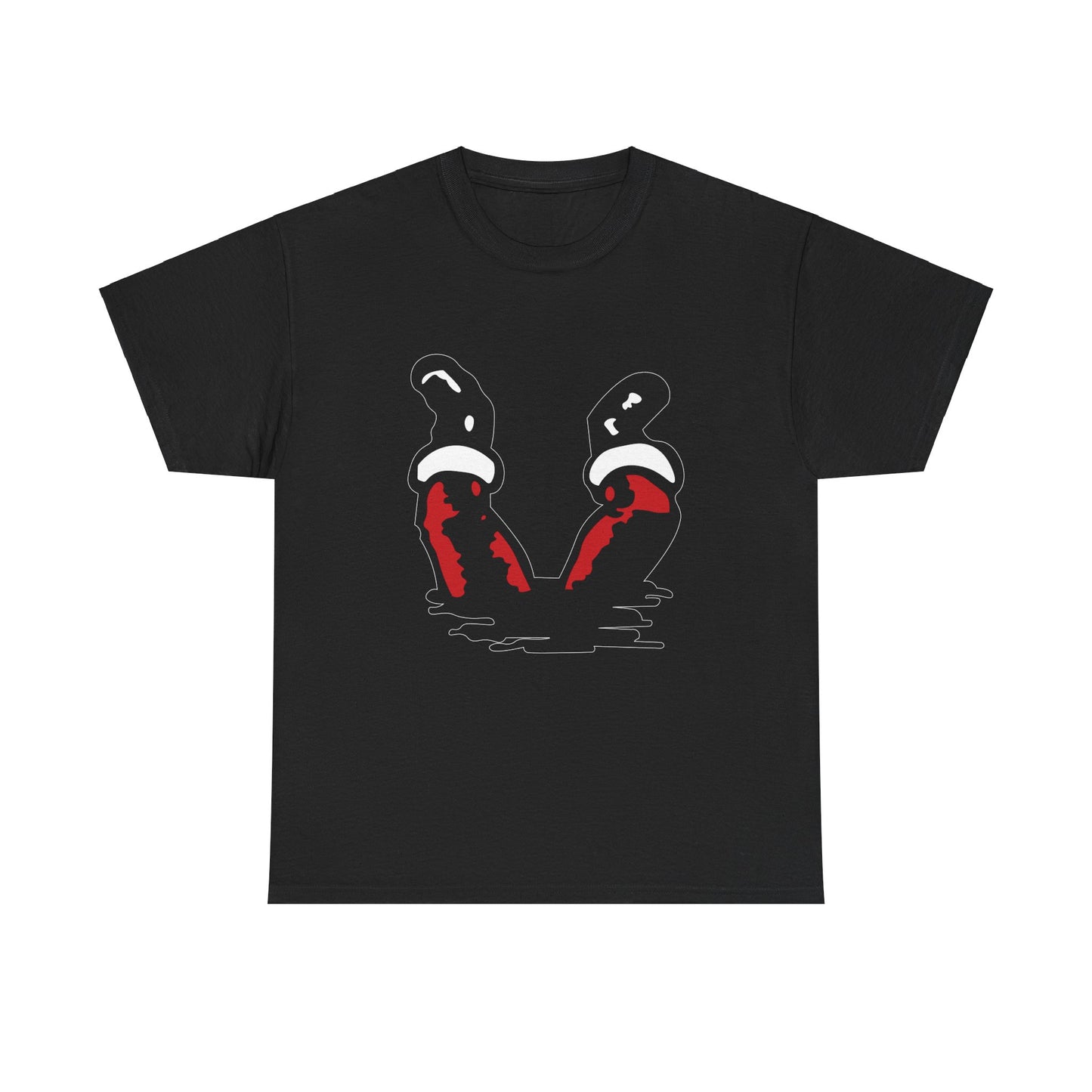 End of Santa サンタ終了 Santa is gone missing ....slipped Unisex Heavy Cotton Tee