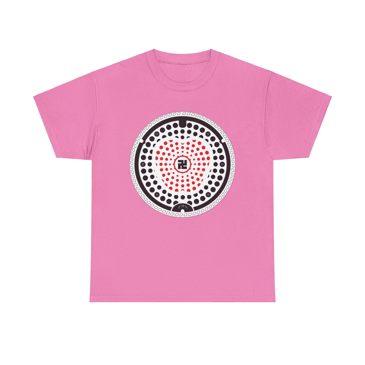 Hirosaki Apple Manhole Cover A Bite of History Unisex Heavy Cotton Tee