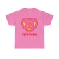 Pink Super Mom 'S' Logo - Custom Heroine Gift, Mother's Day, Shareable! Unisex Heavy Cotton Tee