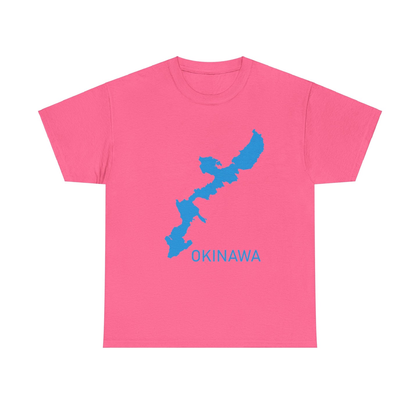 Okinawa Japan map  Ryukyu Island  Unisex Heavy Cotton Tee