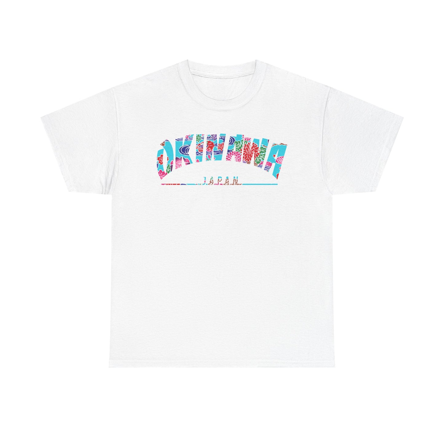 Okinawa Bingata Pattern Unisex Heavy Cotton Tee