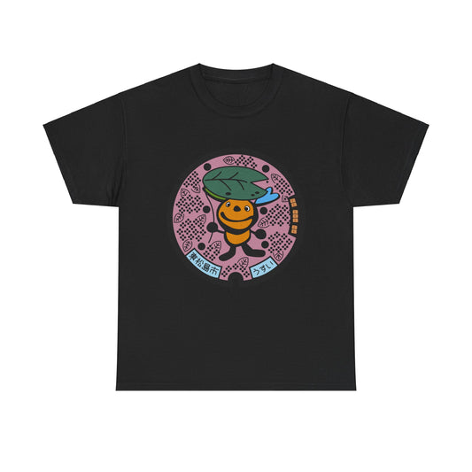 Japan Manhole Art Miyagi Ken 宮城県東松島市マンホール Unisex Cotton T-Shirt