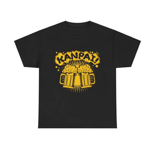 Kanpai Cheers Japan Japanese Humor Unisex Heavy Cotton Tee