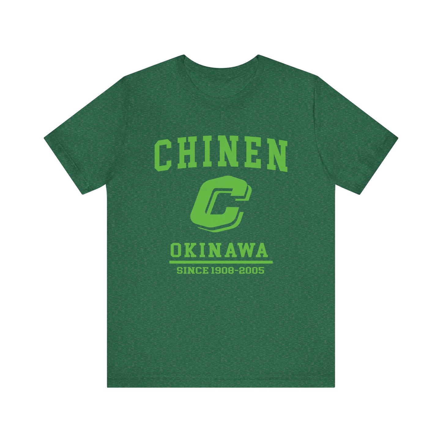 Chinen Okinawa Unisex Jersey Tee - Retro Style, Casual Comfort