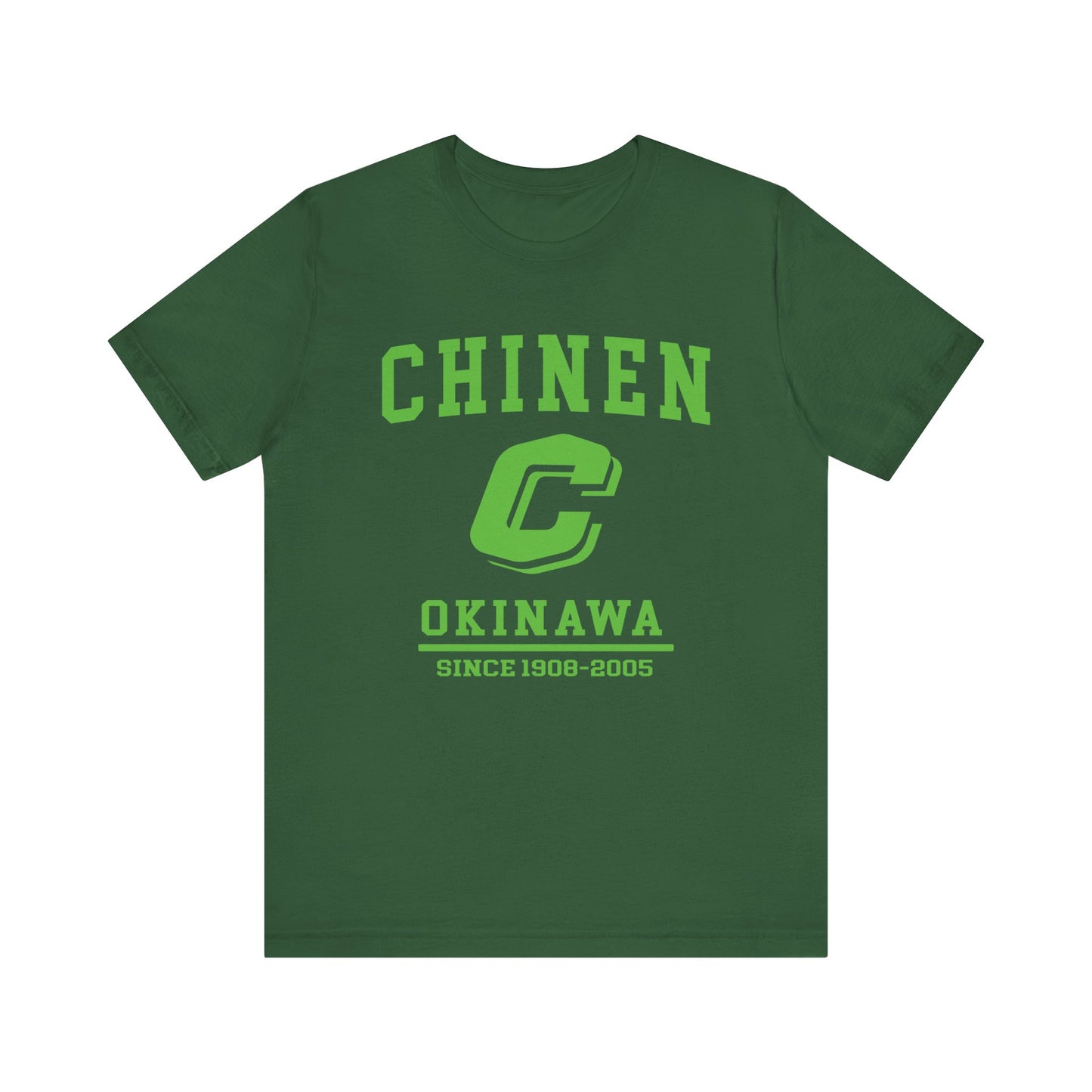 Chinen Okinawa Unisex Jersey Tee - Retro Style, Casual Comfort