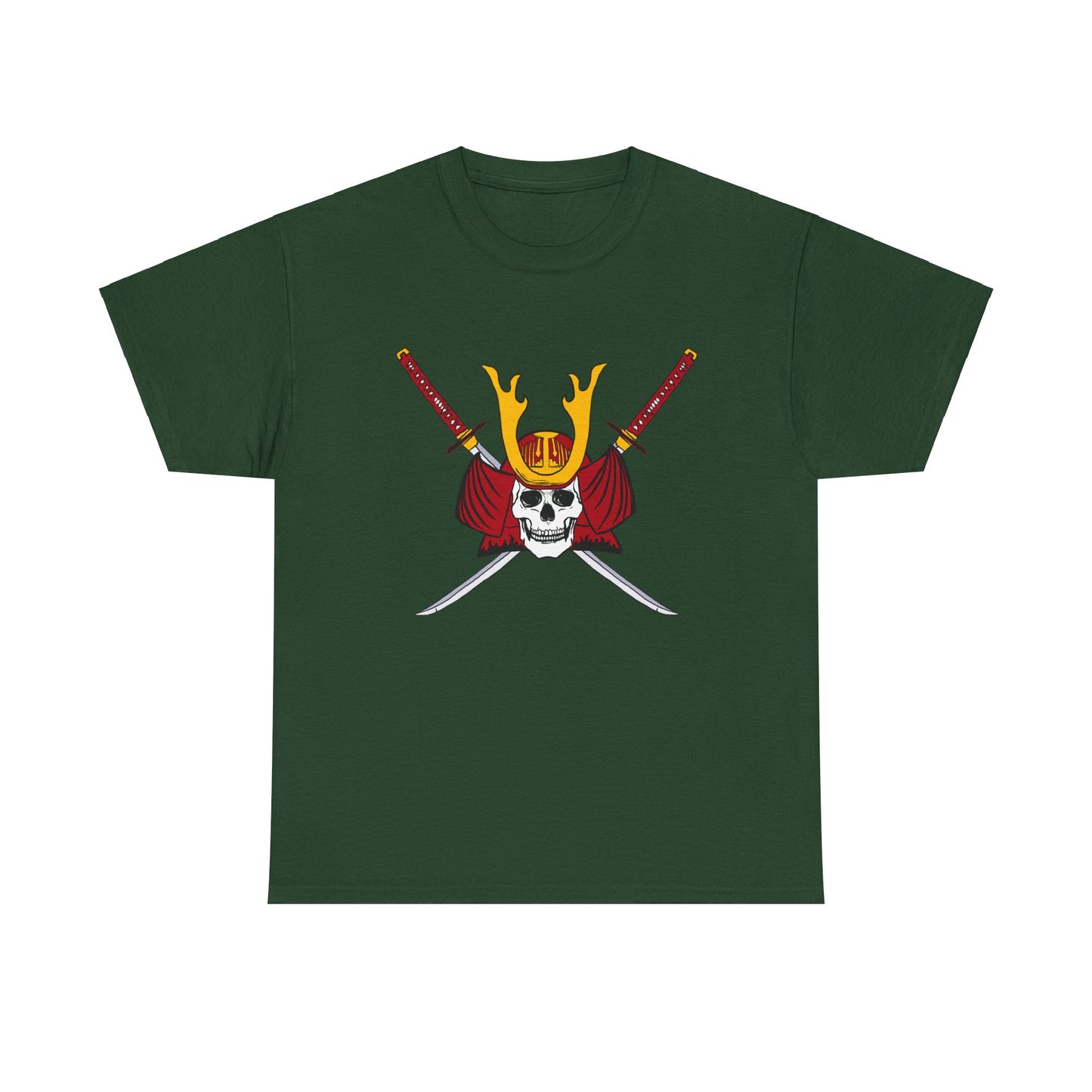 Japanese Culture Samurai Bushido Ronin Pirate Flag Unisex Heavy Cotton Tee