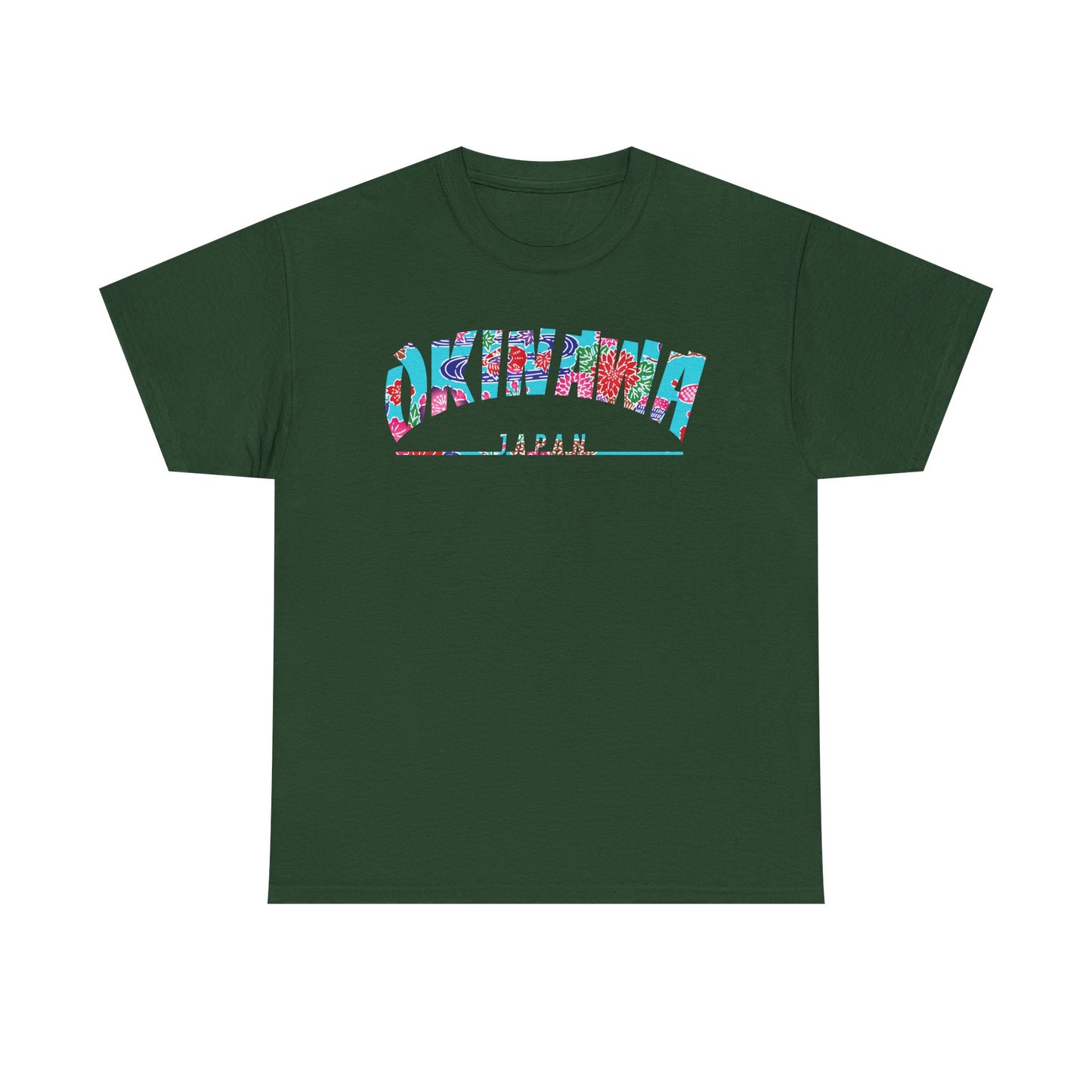 Okinawa Bingata Pattern Unisex Heavy Cotton Tee