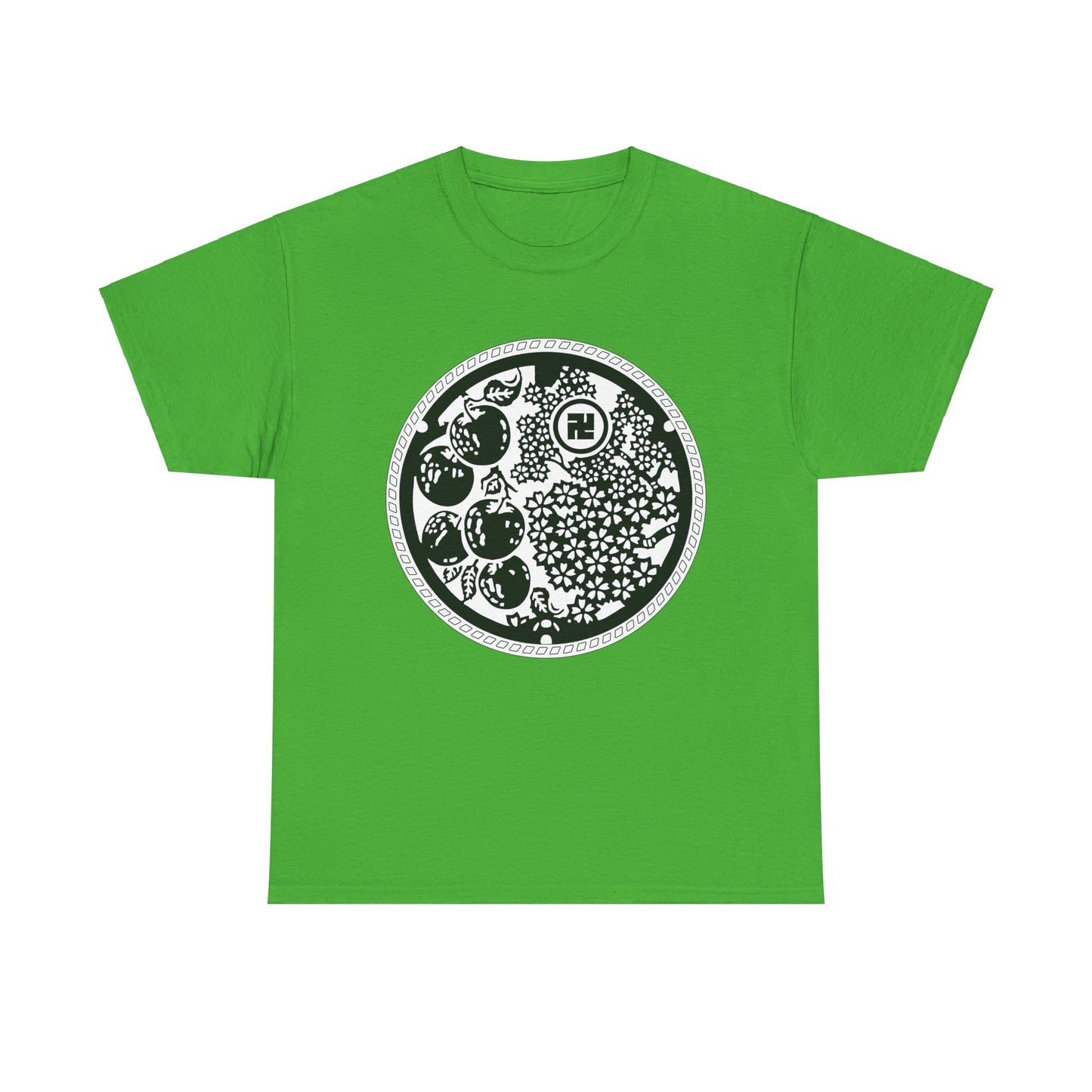 Manhole Mania: Hirosaki Apple Edition Unisex Heavy Cotton Tee