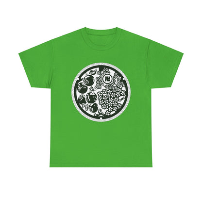 Manhole Mania: Hirosaki Apple Edition Unisex Heavy Cotton Tee