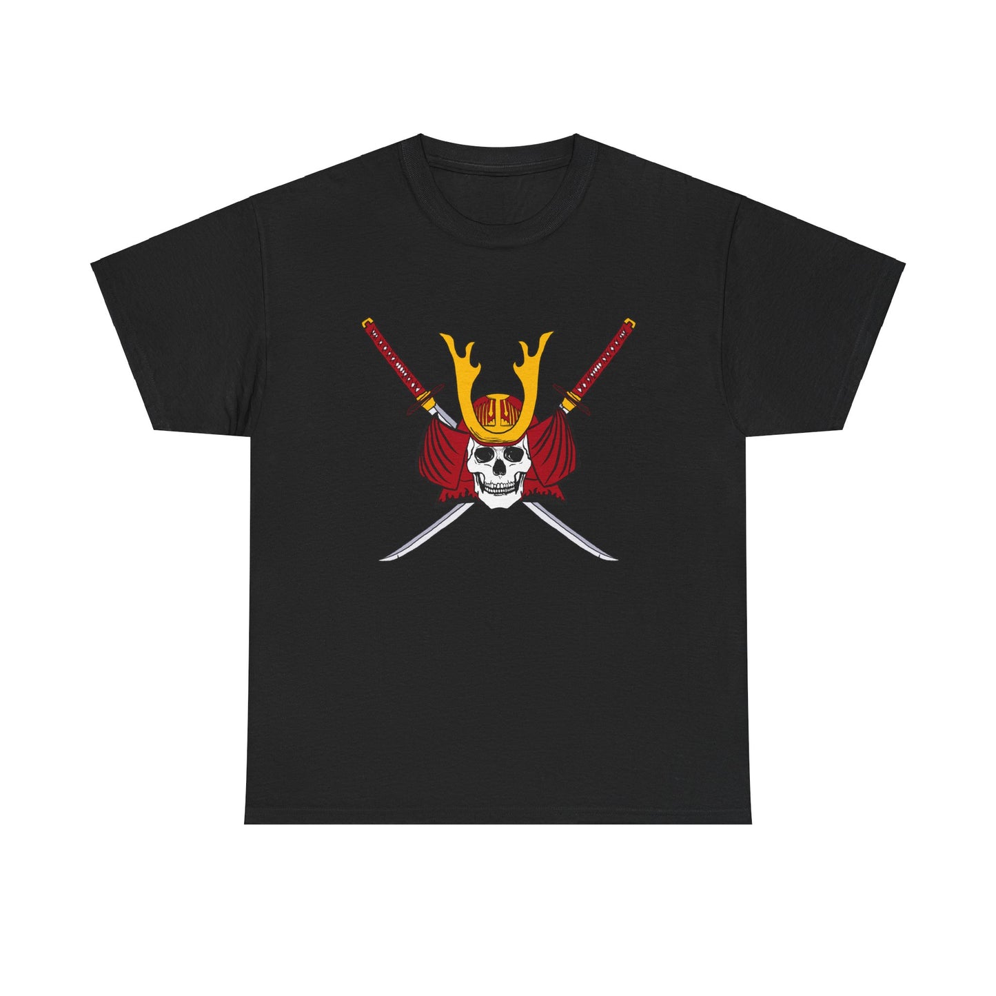 Japanese Culture Samurai Bushido Ronin Pirate Flag Unisex Heavy Cotton Tee