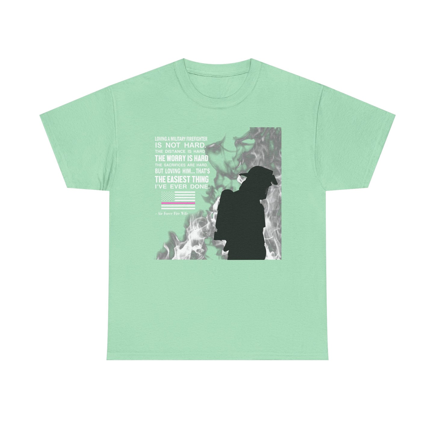 Firefighter Tribute Heavy Cotton Tee - Inspirational Quote Shirt