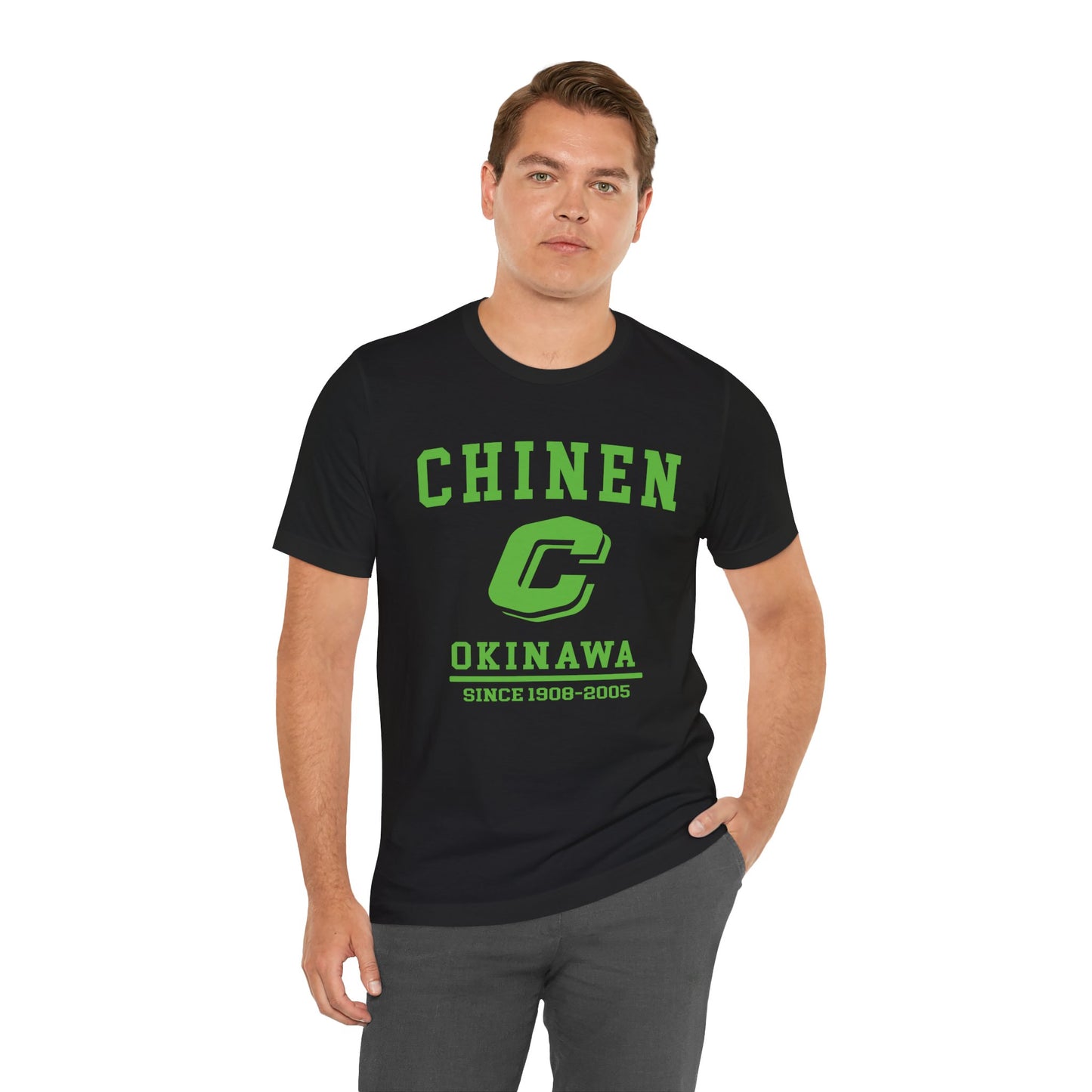 Chinen Okinawa Unisex Jersey Tee - Retro Style, Casual Comfort