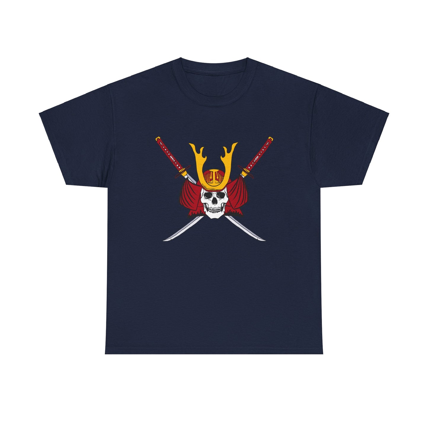 Japanese Culture Samurai Bushido Ronin Pirate Flag Unisex Heavy Cotton Tee