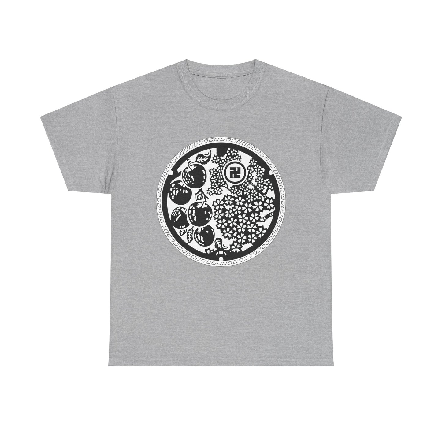 Manhole Mania: Hirosaki Apple Edition Unisex Heavy Cotton Tee