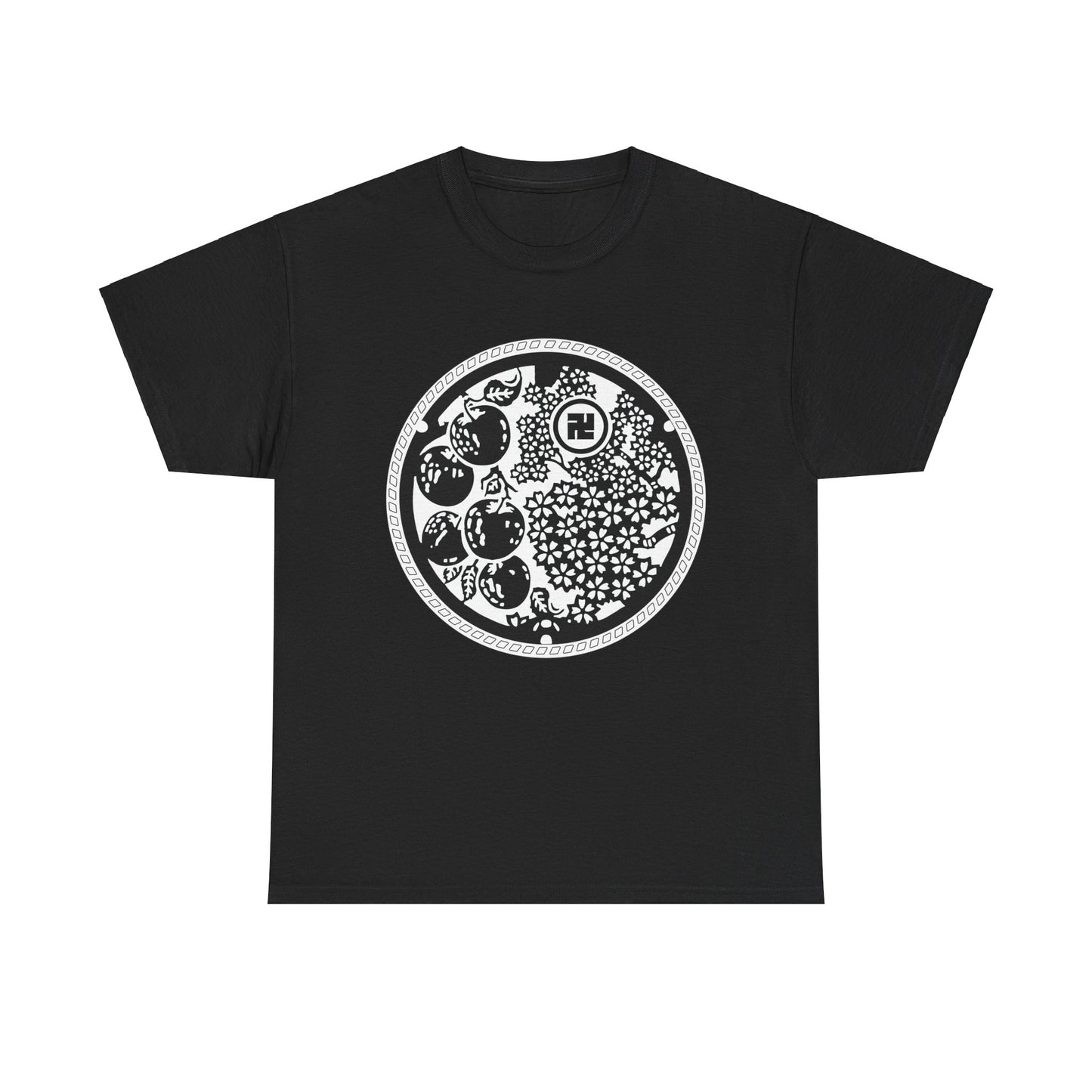 Manhole Mania: Hirosaki Apple Edition Unisex Heavy Cotton Tee