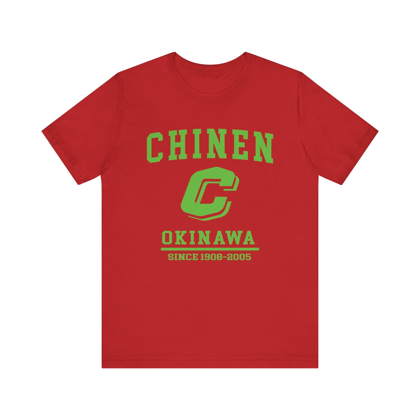Chinen Okinawa Unisex Jersey Tee - Retro Style, Casual Comfort