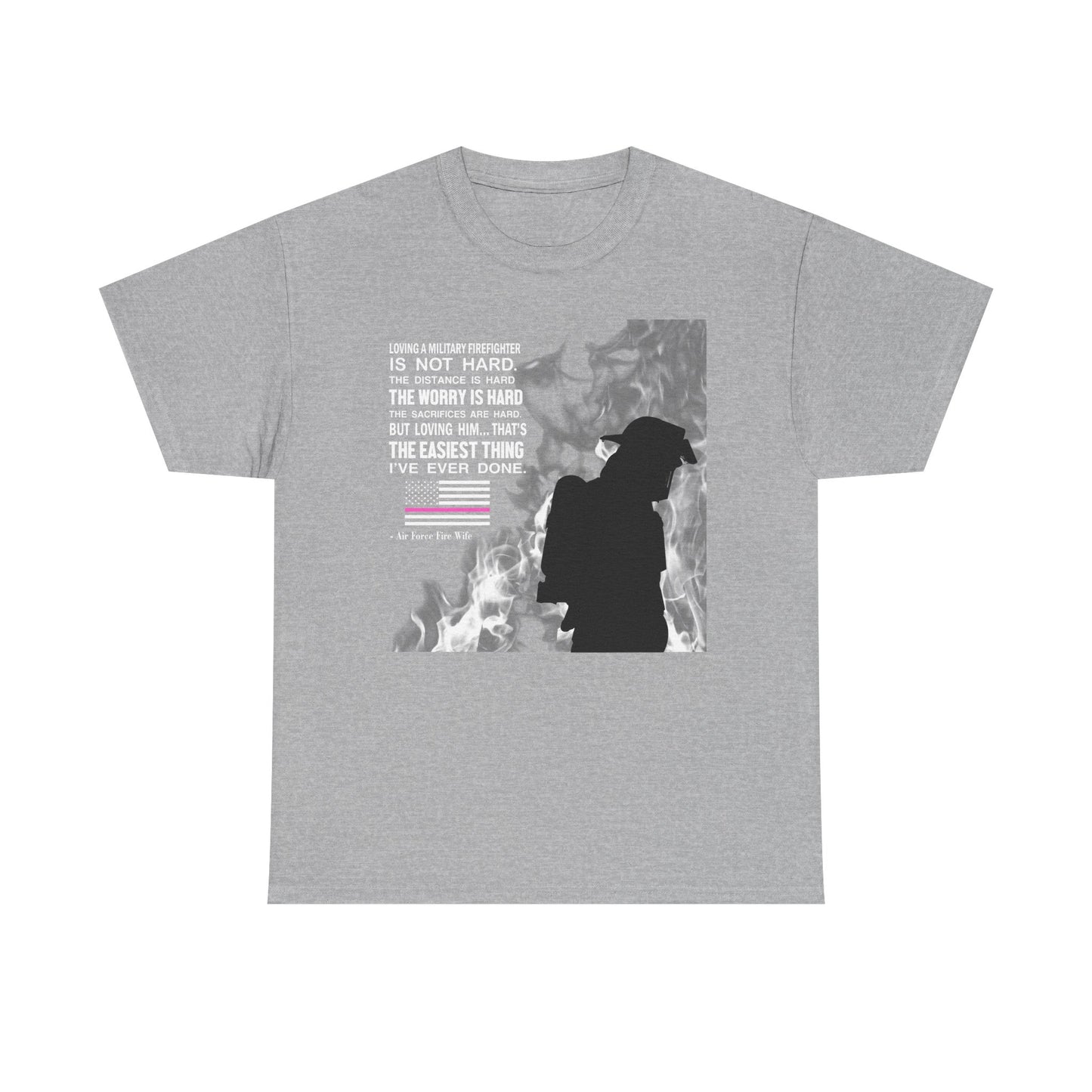 Firefighter Tribute Heavy Cotton Tee - Inspirational Quote Shirt