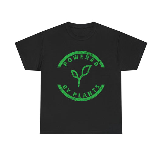 Powered by Plants Vegetarian Vegan Unisex Heavy Cotton Tee