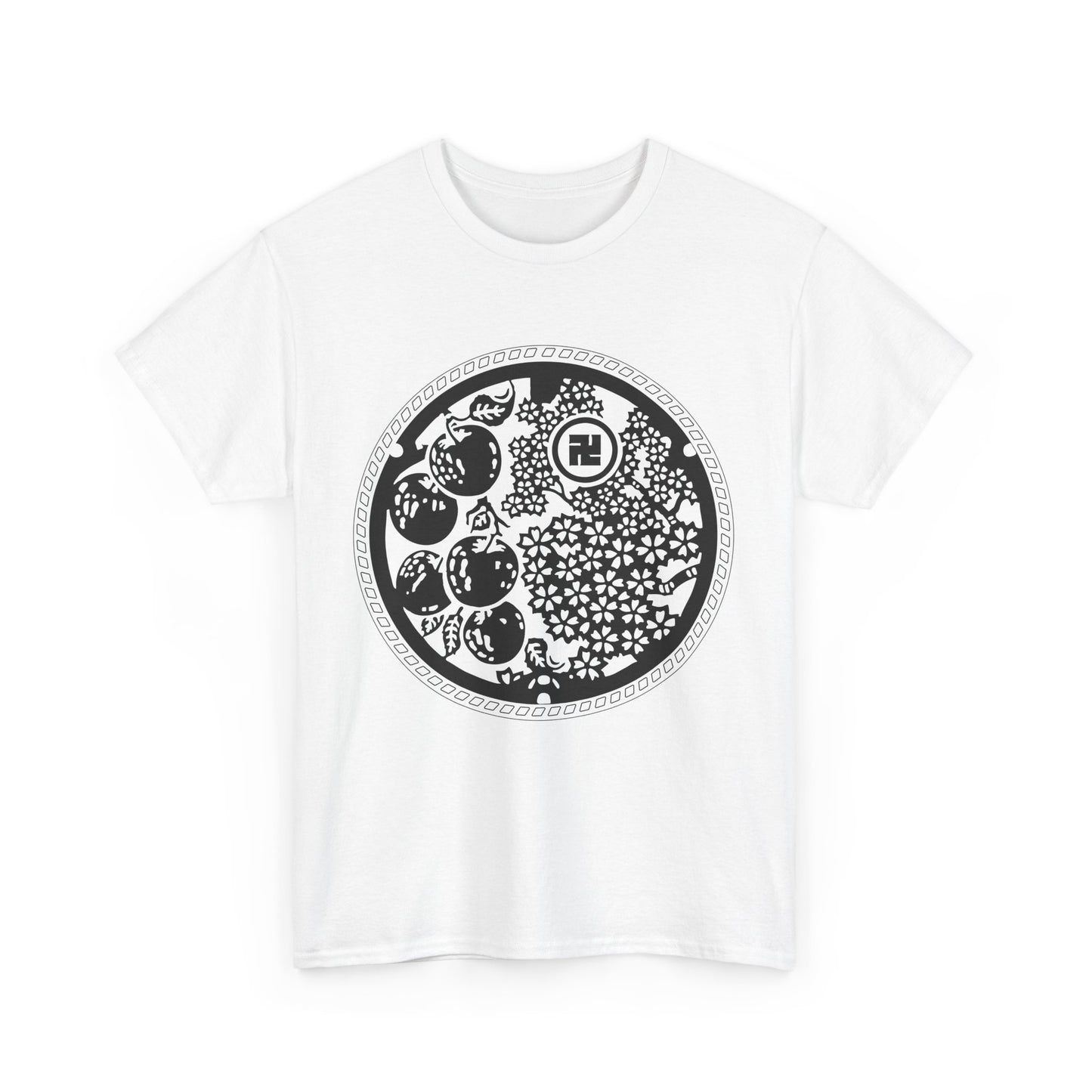 Manhole Mania: Hirosaki Apple Edition Unisex Heavy Cotton Tee