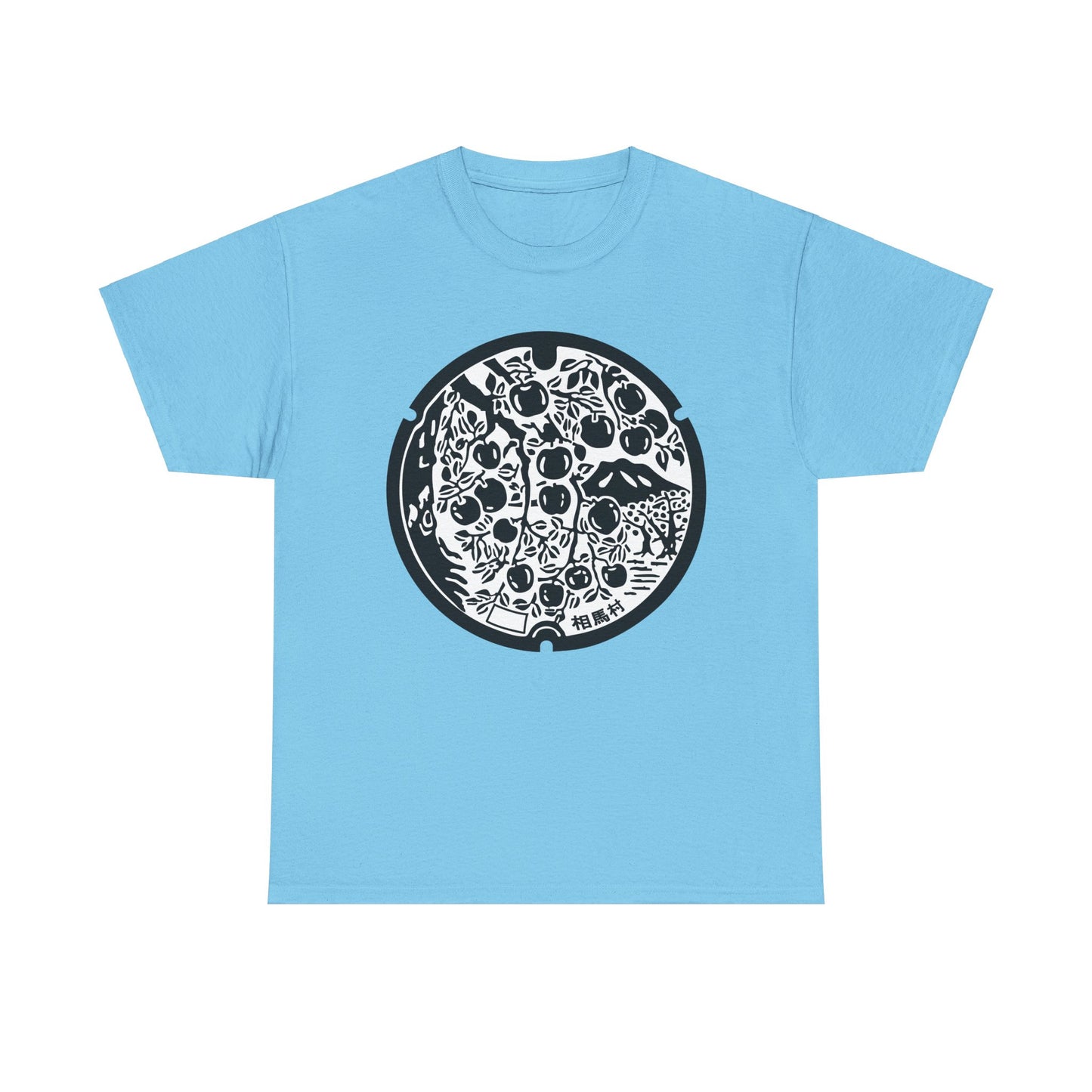 Hirosaki City Manhole Cover : A Celebration of Aomori's Beauty Unisex Heavy Cotton Tee