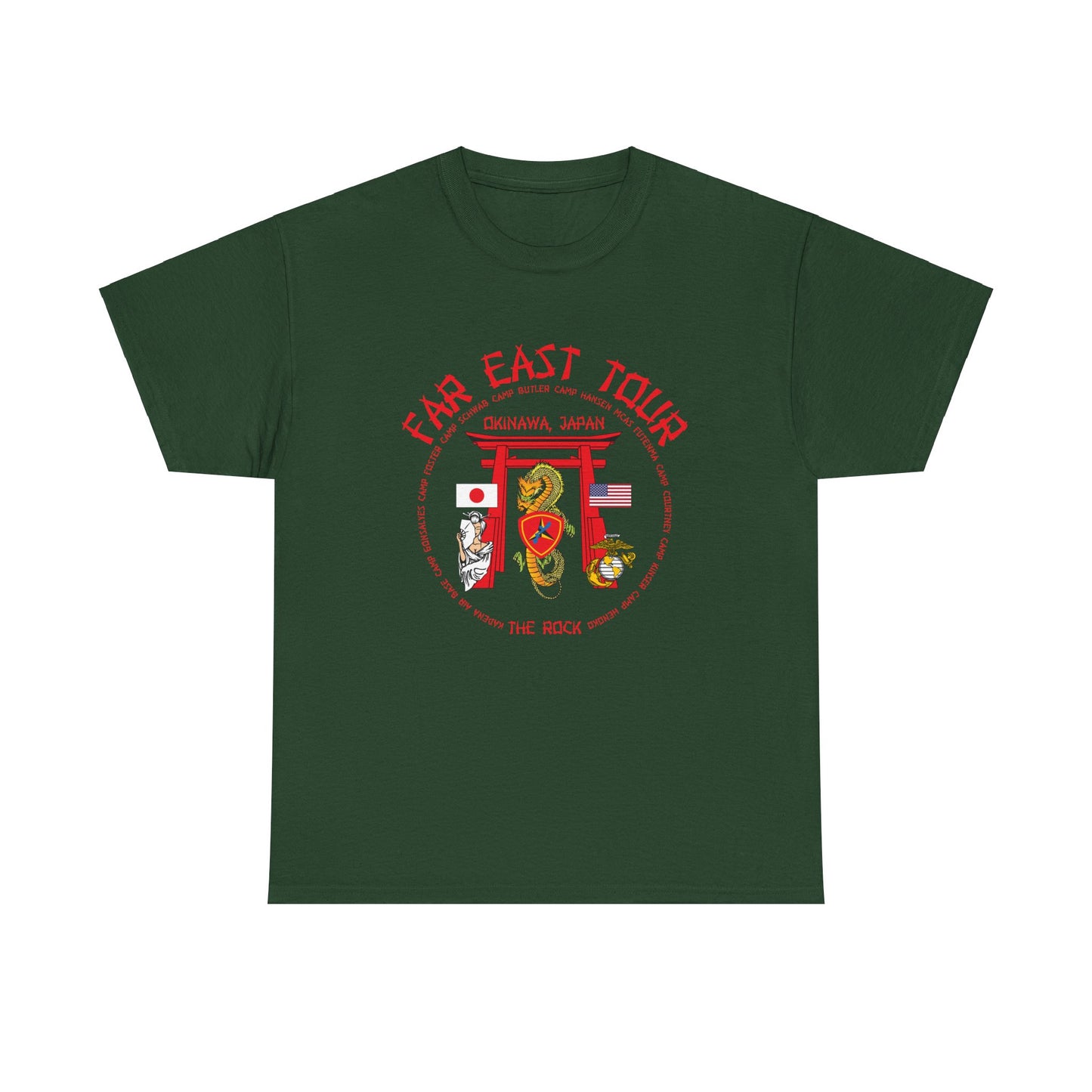 Far East Tour Okinawa Japan   Unisex Heavy Cotton Tee