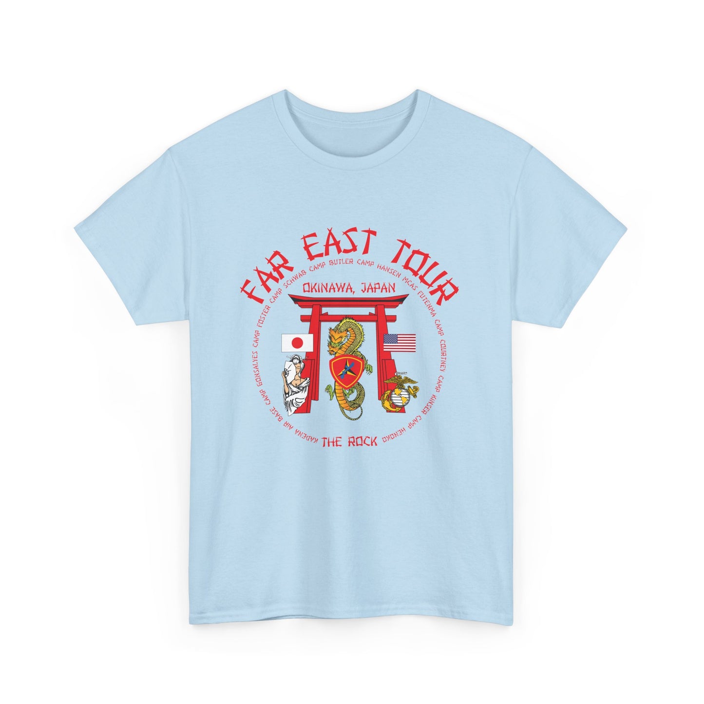 Far East Tour Okinawa Japan   Unisex Heavy Cotton Tee