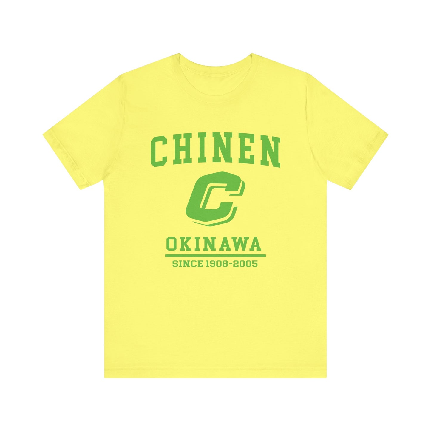 Chinen Okinawa Unisex Jersey Tee - Retro Style, Casual Comfort