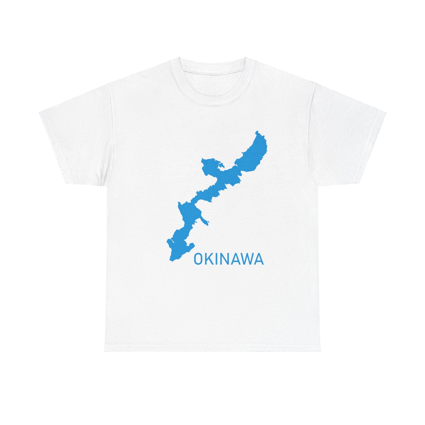 Okinawa Japan map  Ryukyu Island  Unisex Heavy Cotton Tee