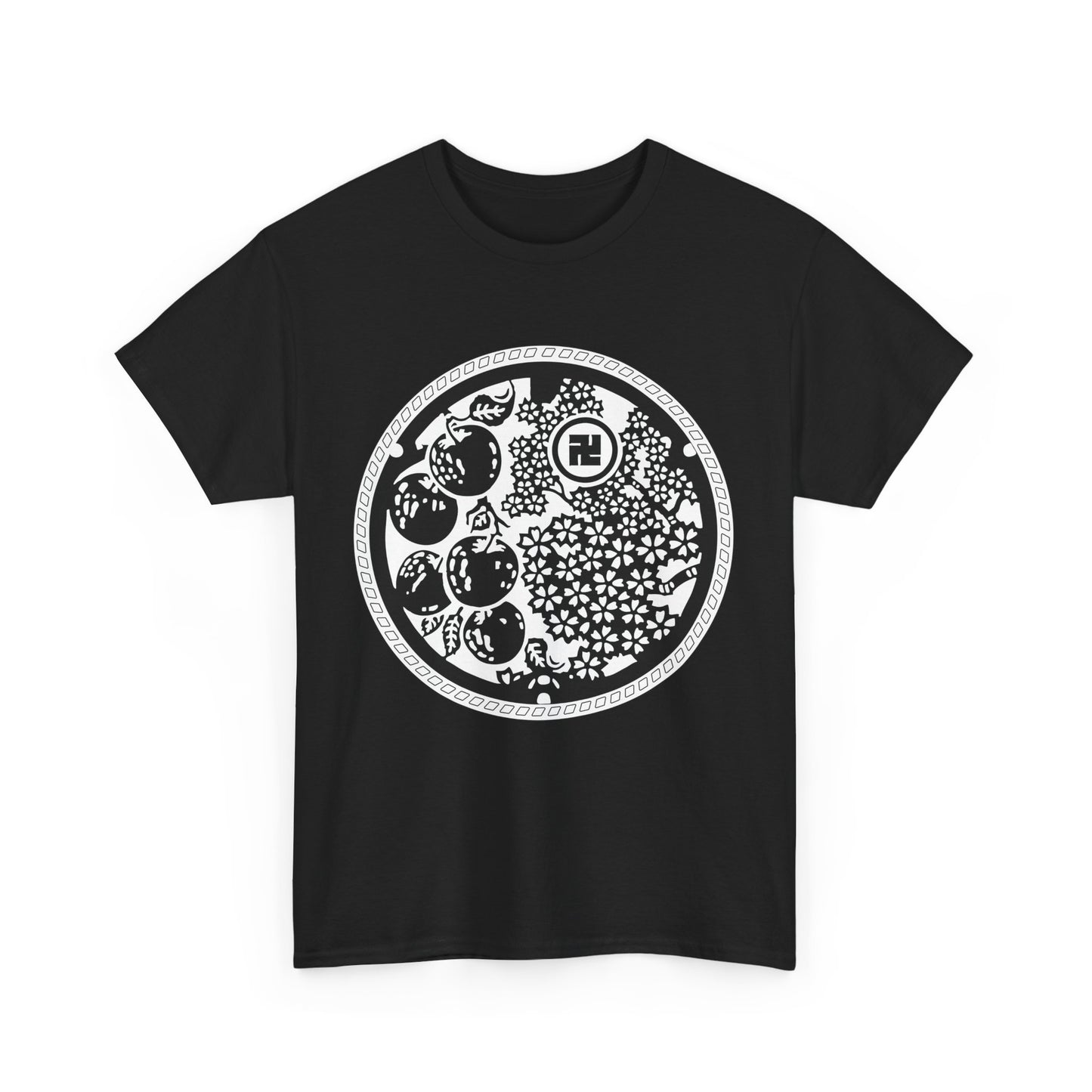 Manhole Mania: Hirosaki Apple Edition Unisex Heavy Cotton Tee