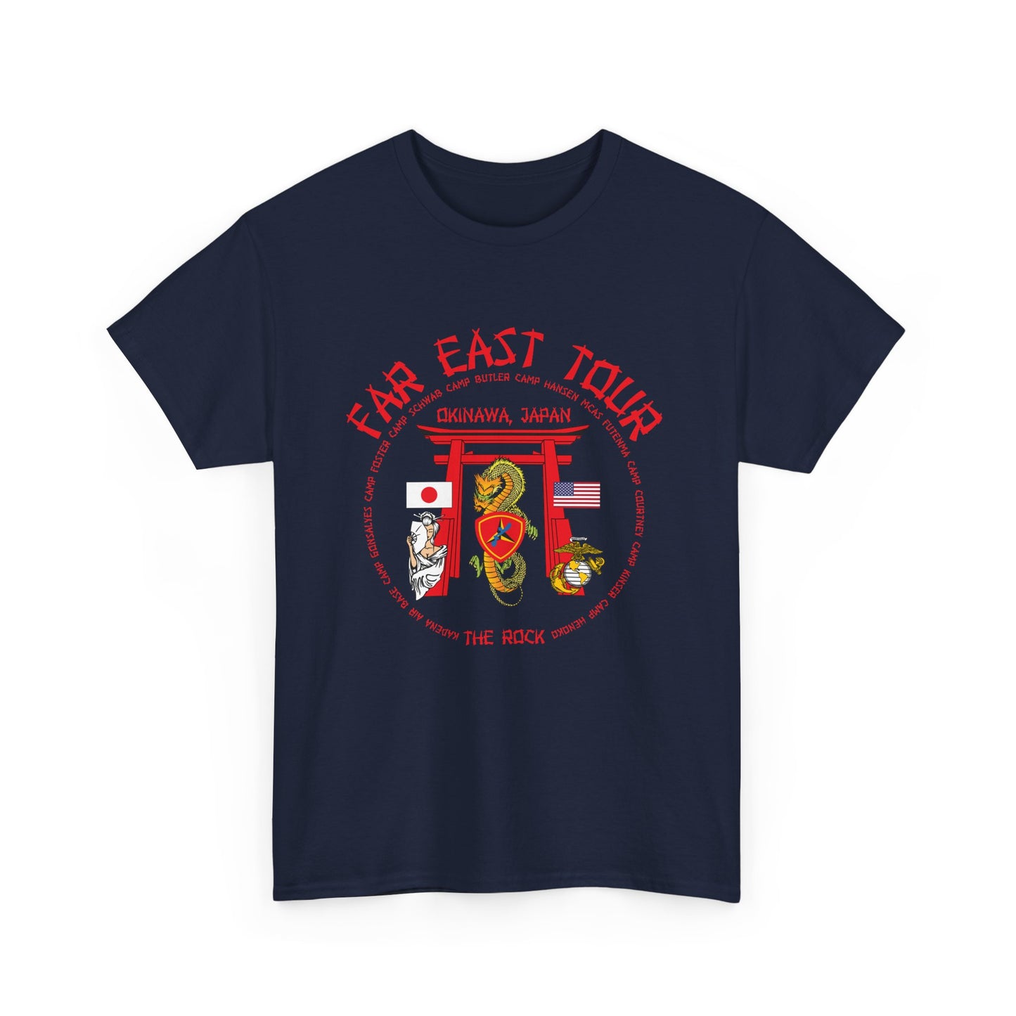 Far East Tour Okinawa Japan   Unisex Heavy Cotton Tee