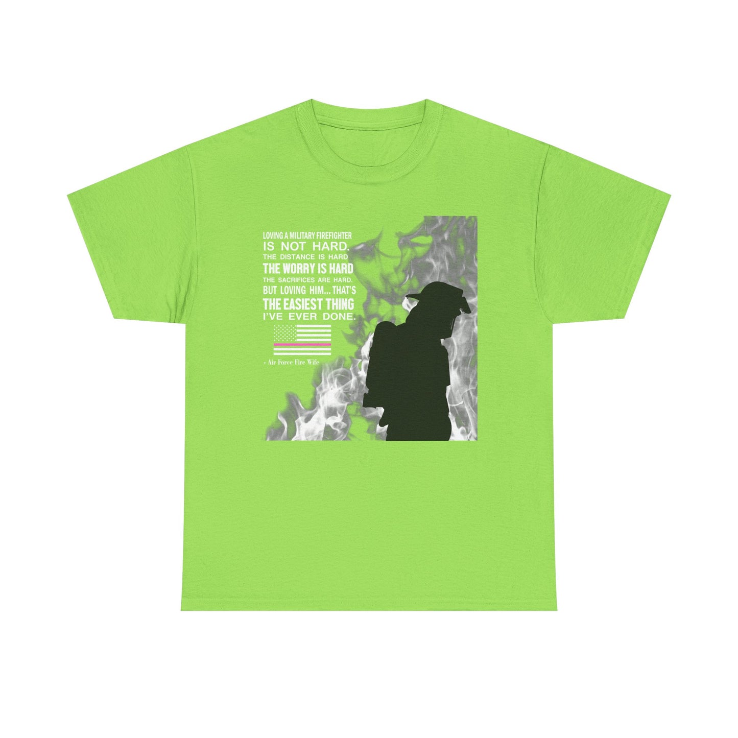 Firefighter Tribute Heavy Cotton Tee - Inspirational Quote Shirt