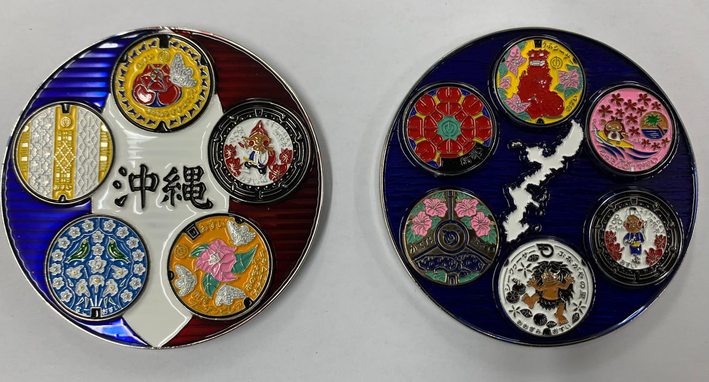 Okinawa Manhole Art 3" Challenge Coin