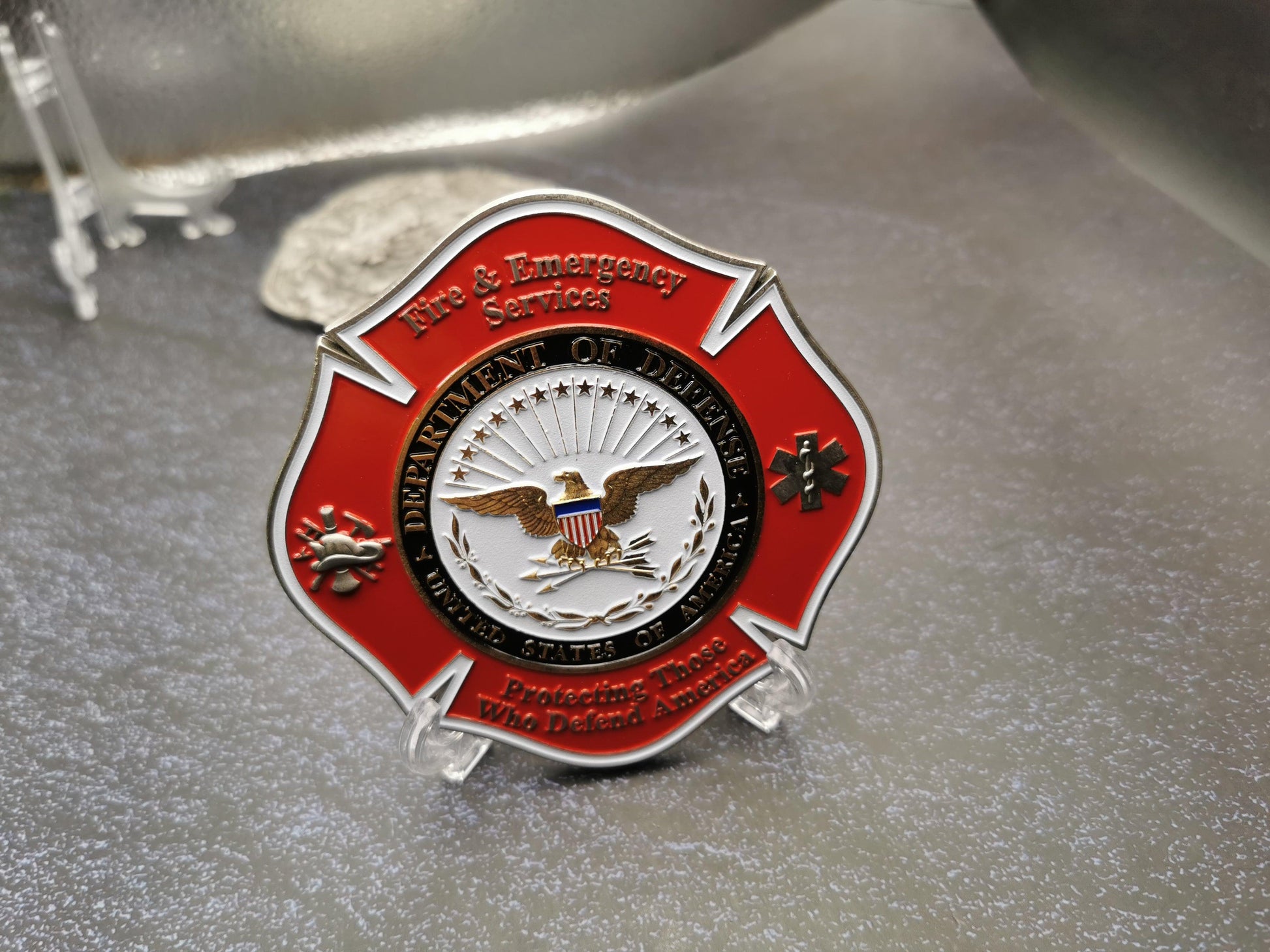 USAF Fire Protection Coin - 58 Designs LLC