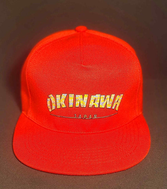 Red Okinawa Paneled Hat - 58 Designs LLC